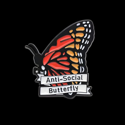 anti-social butterfly : pins + buttons by feral