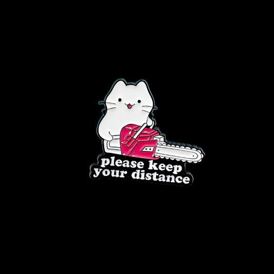 please keep your distance : pins + buttons by feral