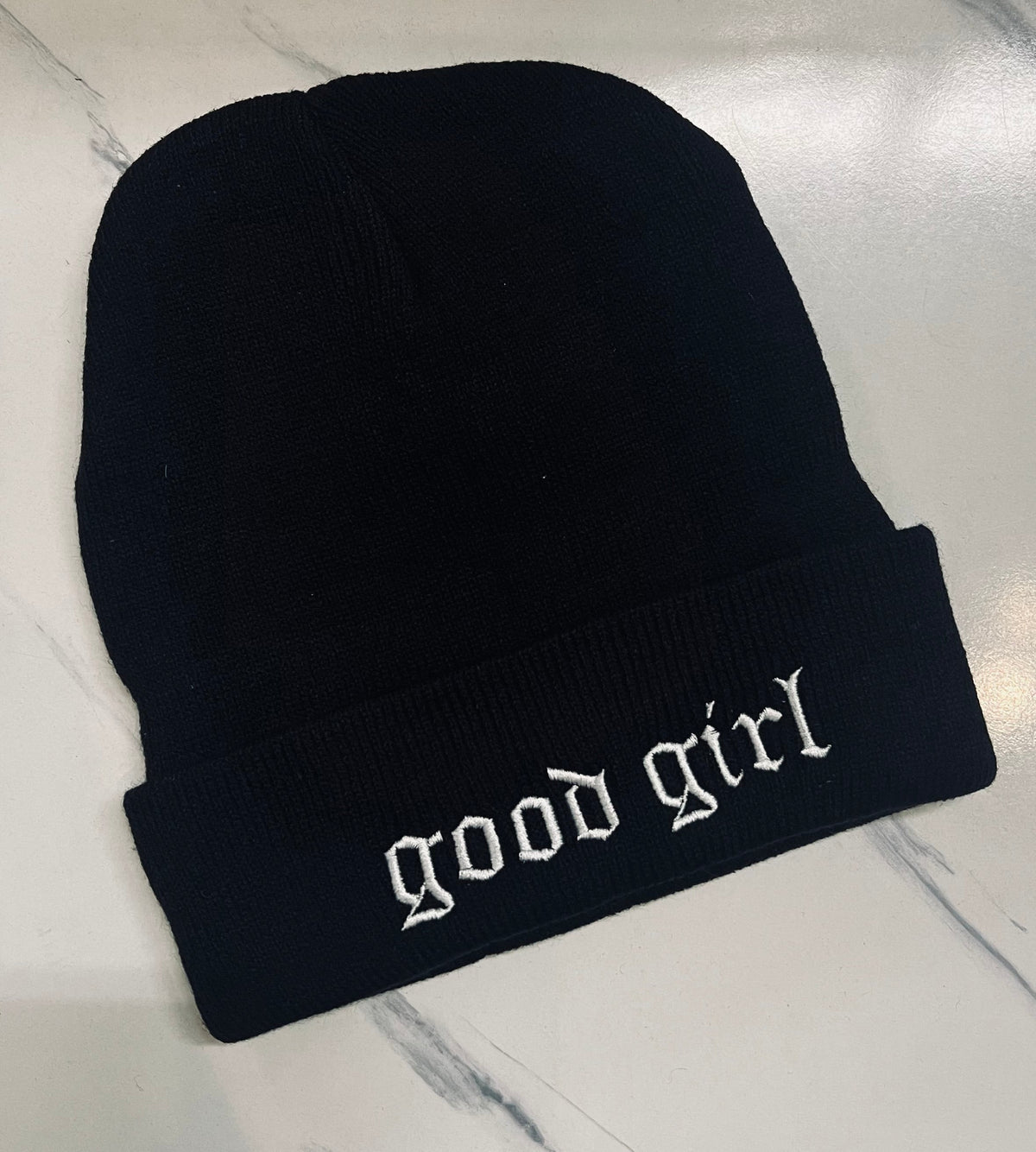 Vegan Beanie - good girl  - READY TO SHIP