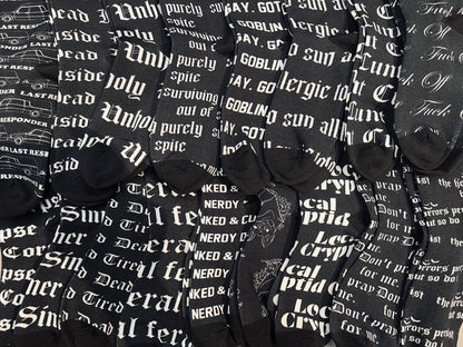 Novelty Socks - Dead Inside - Ready To Ship