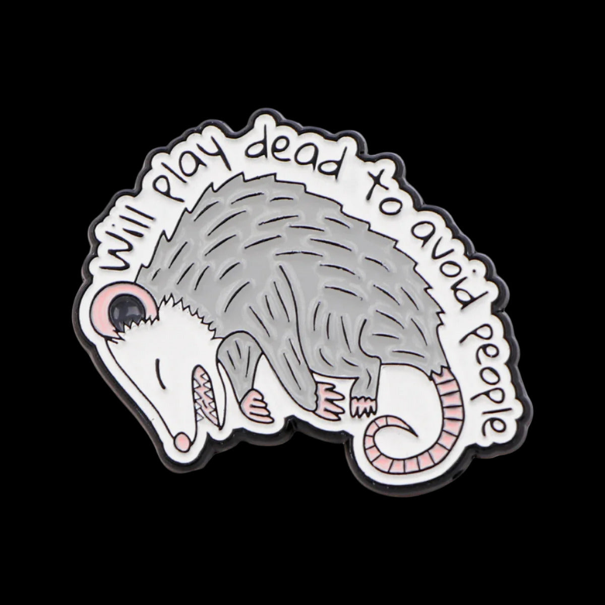 will play dead to avoid people : pins + buttons by feral