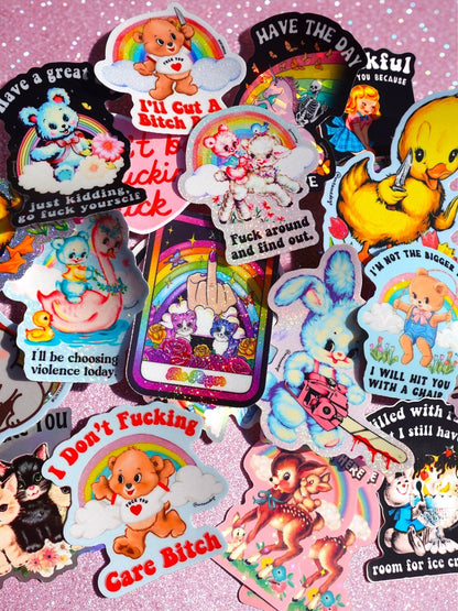 Chainsaw Bunny Sticker