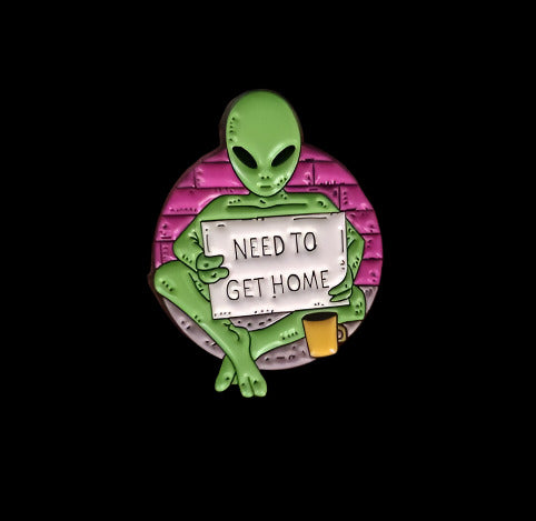 need to go home alien : pins + buttons by feral