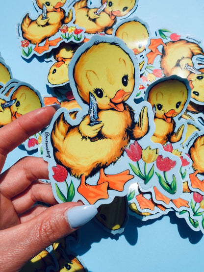 Knife Ducky Sticker